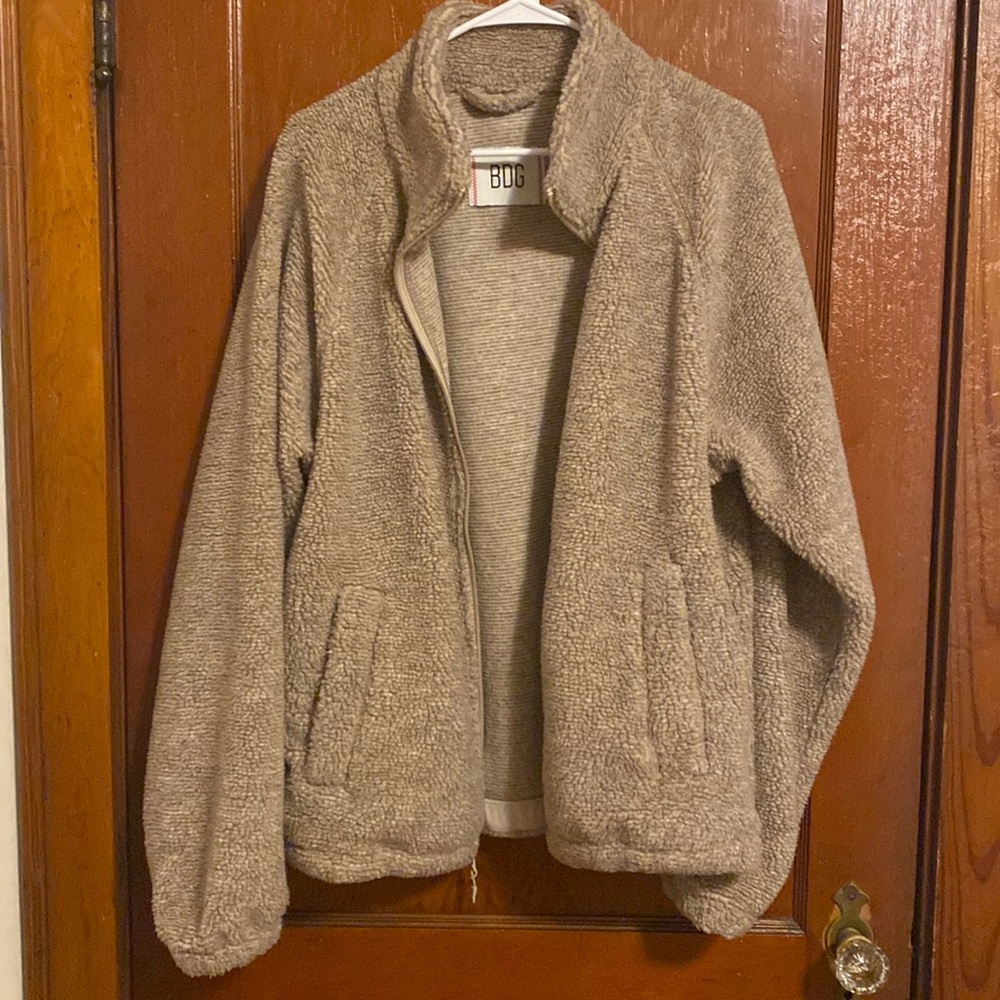 BDG tan teddy jacket